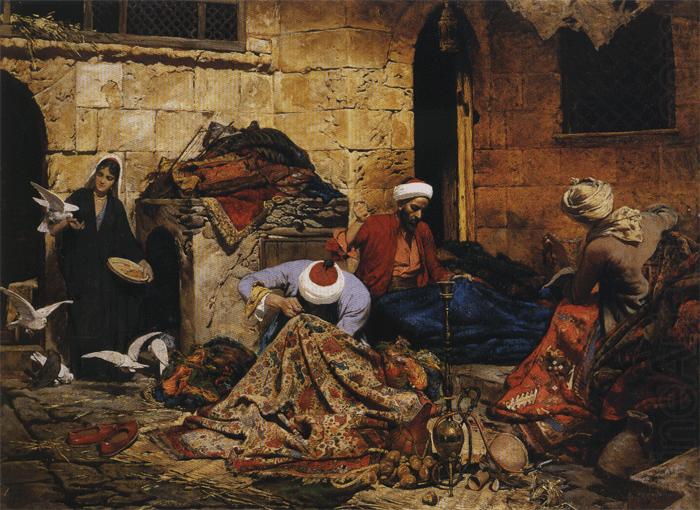 Rudolph Swoboda Carpet Menders, Cairo china oil painting image